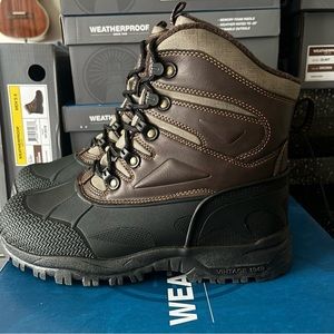 Men’s Black Brown Boots Works Snow Watherproof Outdoor Clint  And  Size 10,11,12